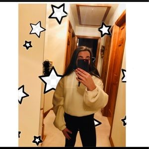 Eggshell White Sherpa pullover